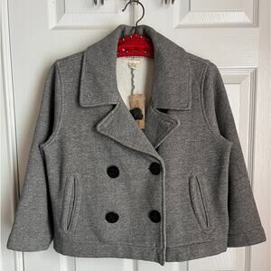 Denim & Supply Ralph Lauren Grey Peacoat Crop sz L